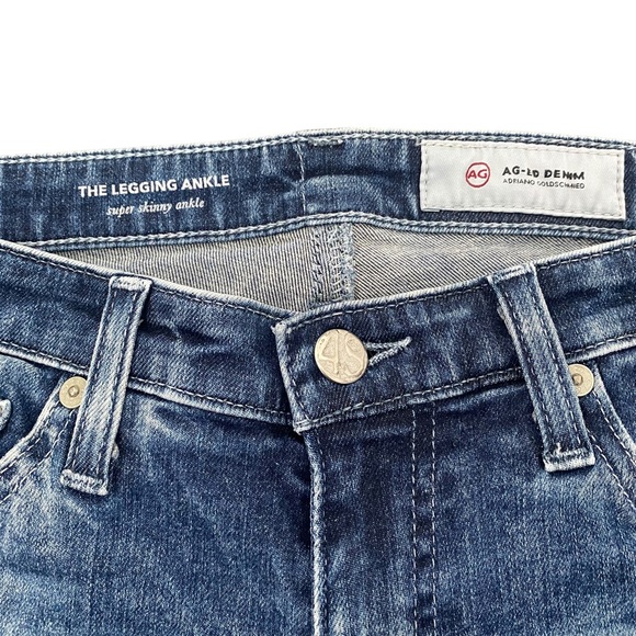 AG The Legging Ankle | Super Skinny Ankle Stonewash Jeans with Raw Hem 26 - Picture 7 of 16